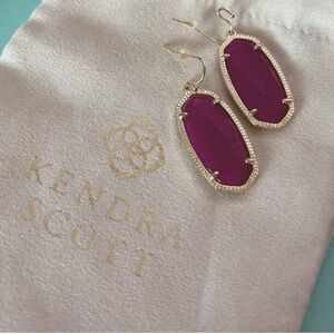 Kendra Scott Purple Jade Elle Drop Earrings